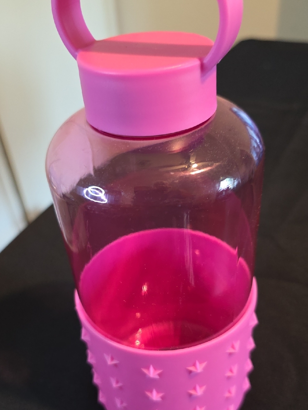 Pink Star-Studded Water Bottle